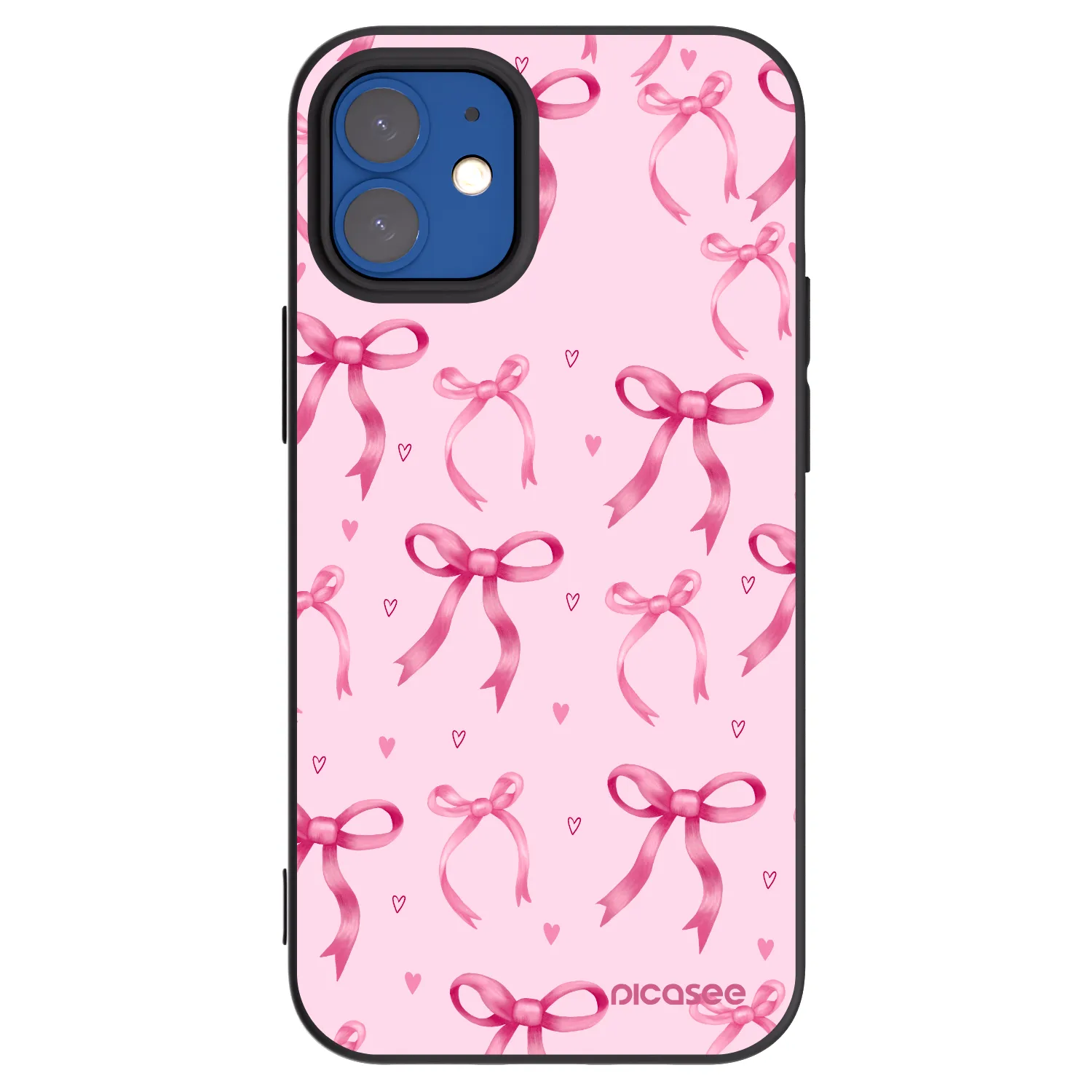Picasee silikonový černý obal pro Apple iPhone 12 mini - Bow Aesthetic