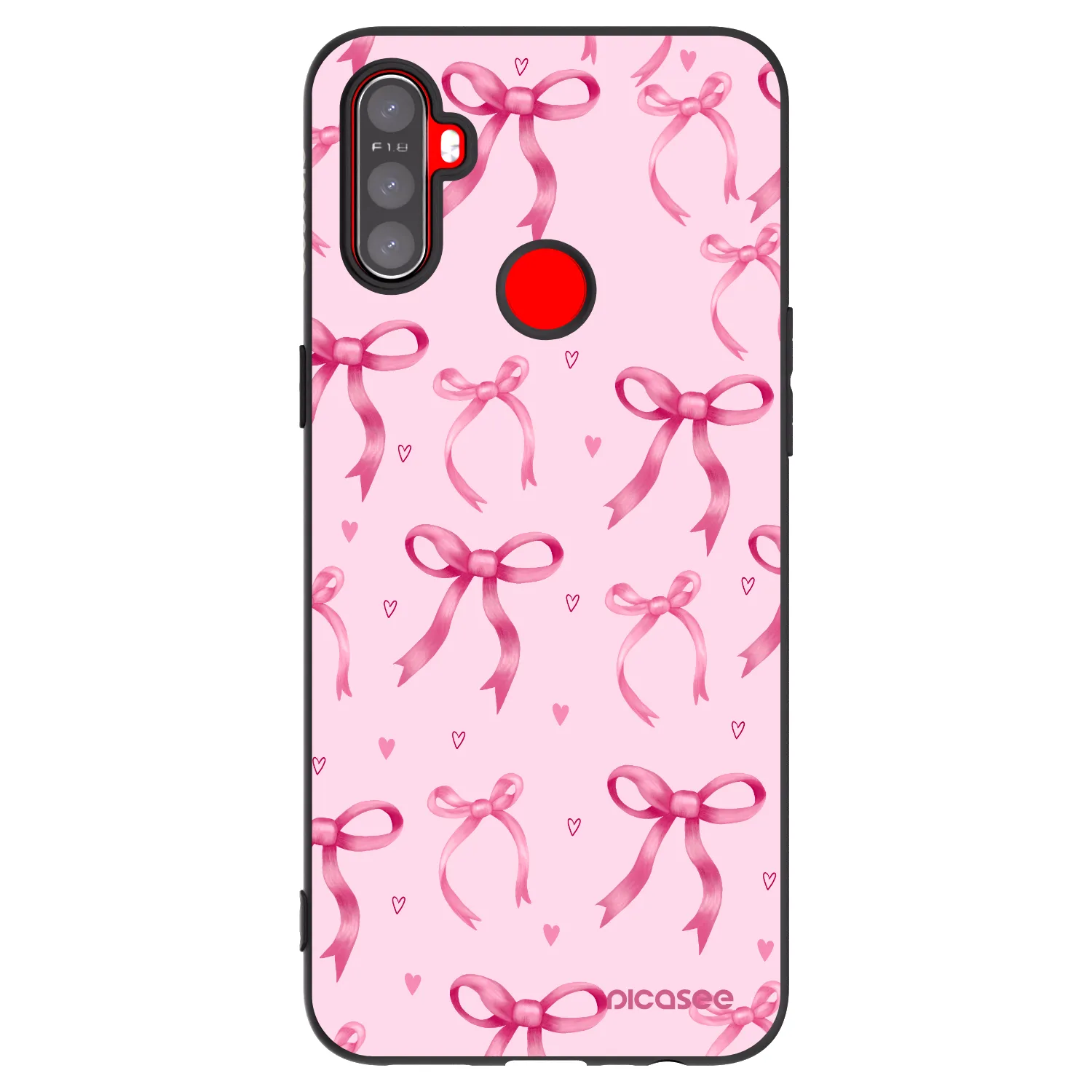 Picasee silikonový černý obal pro Realme C3 - Bow Aesthetic