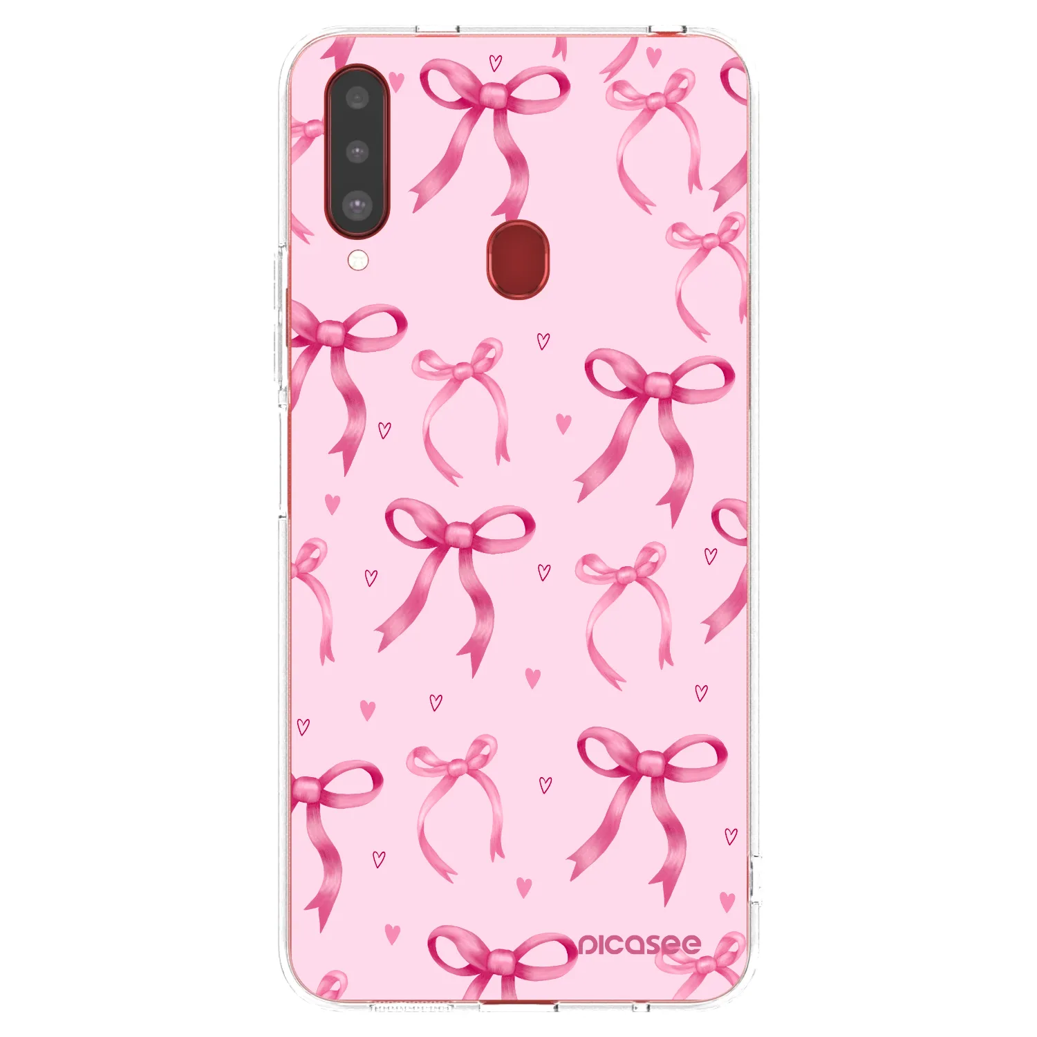 Picasee silikonový průhledný obal pro Samsung Galaxy A20s - Bow Aesthetic