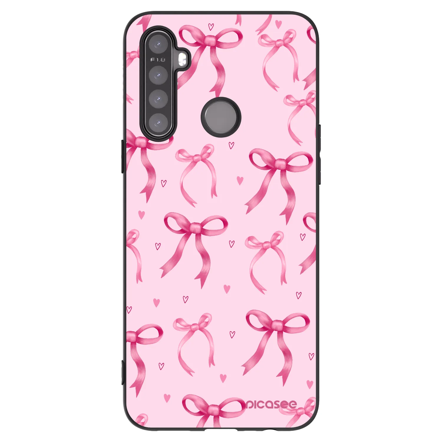 Picasee silikonový černý obal pro Realme 6i - Bow Aesthetic