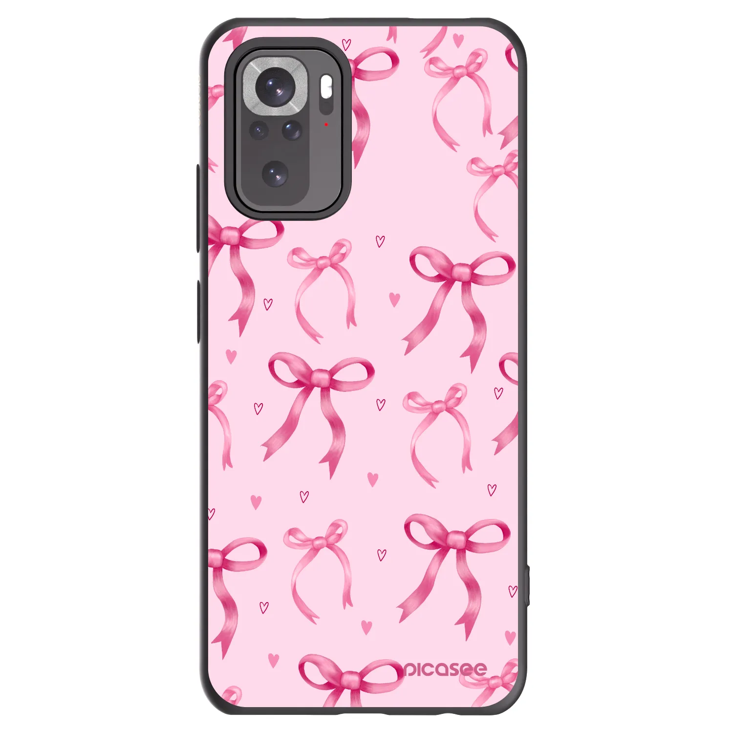 Picasee silikonový černý obal pro Xiaomi Redmi Note 10 - Bow Aesthetic