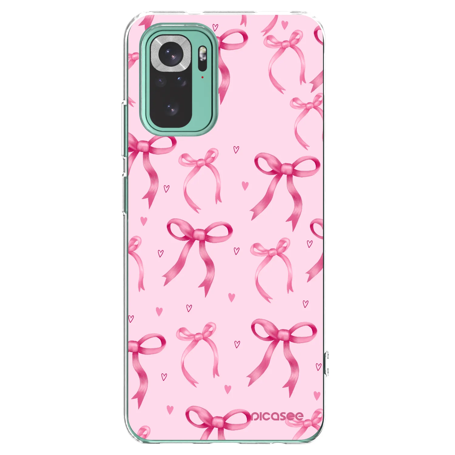Picasee silikonový průhledný obal pro Xiaomi Redmi Note 10 Pro - Bow Aesthetic