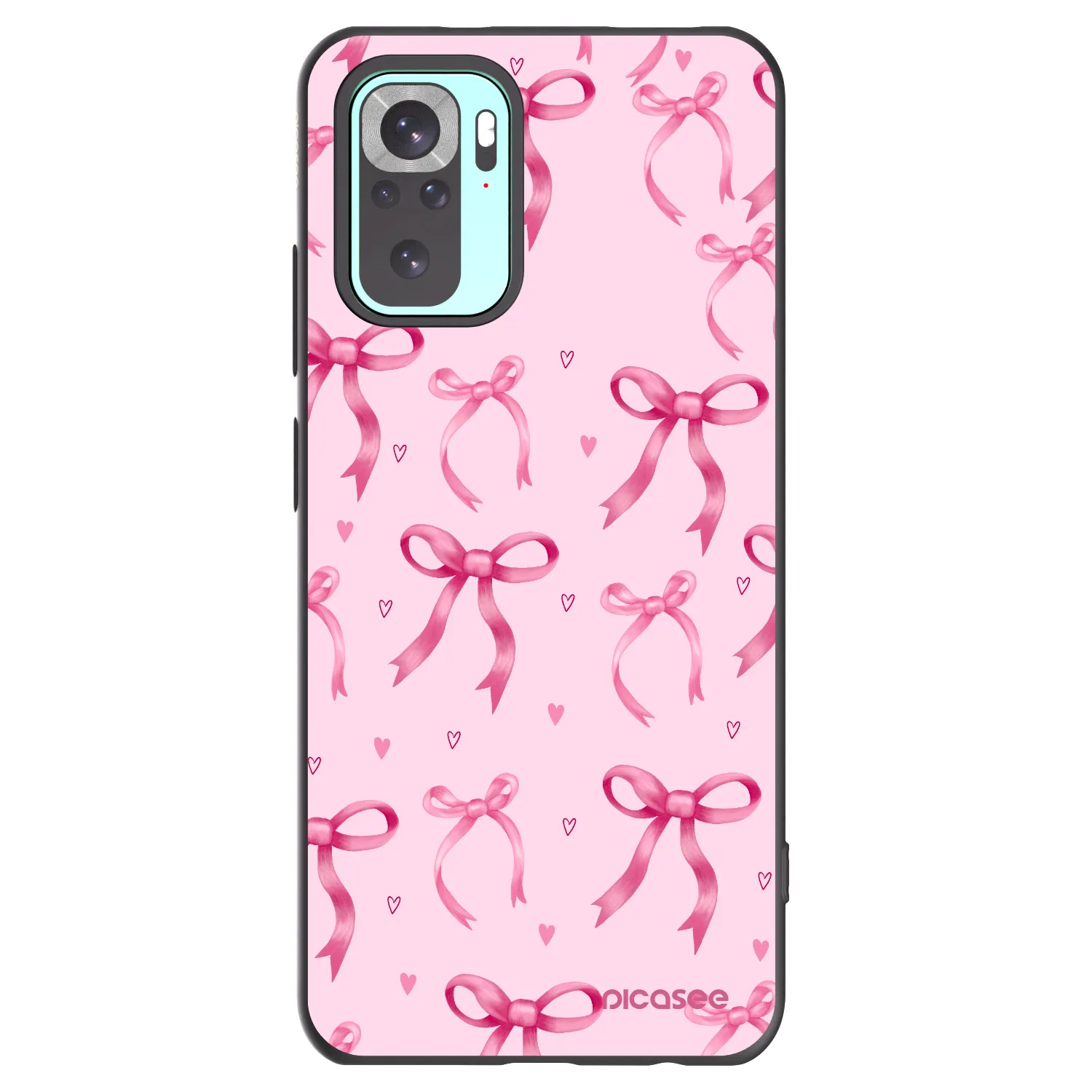 Picasee silikonový černý obal pro Xiaomi Redmi Note 10 Pro - Bow Aesthetic