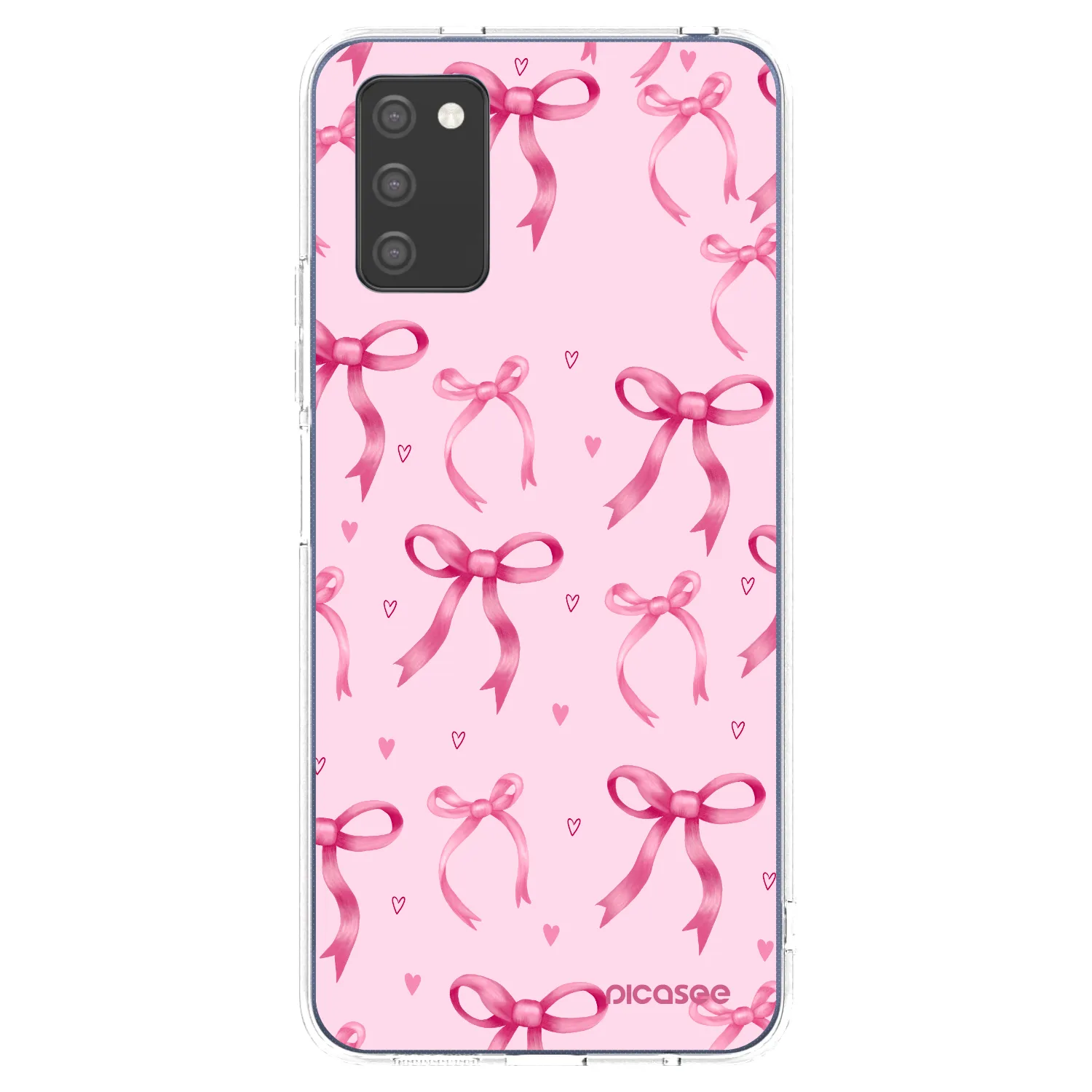 Picasee silikonový průhledný obal pro Samsung Galaxy A02s A025G - Bow Aesthetic