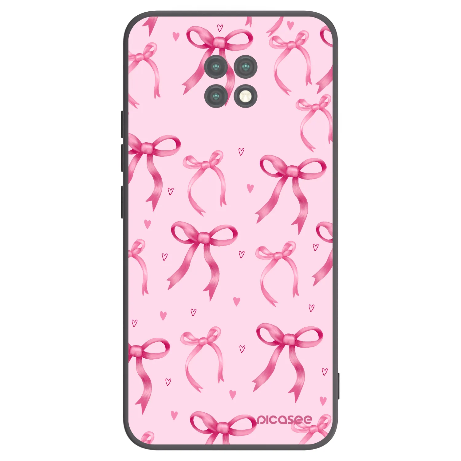 Picasee silikonový černý obal pro Xiaomi Redmi Note 9T - Bow Aesthetic