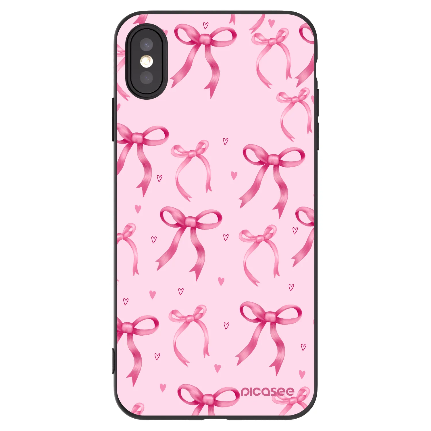 Picasee silikonový černý obal pro Apple iPhone XS Max - Bow Aesthetic