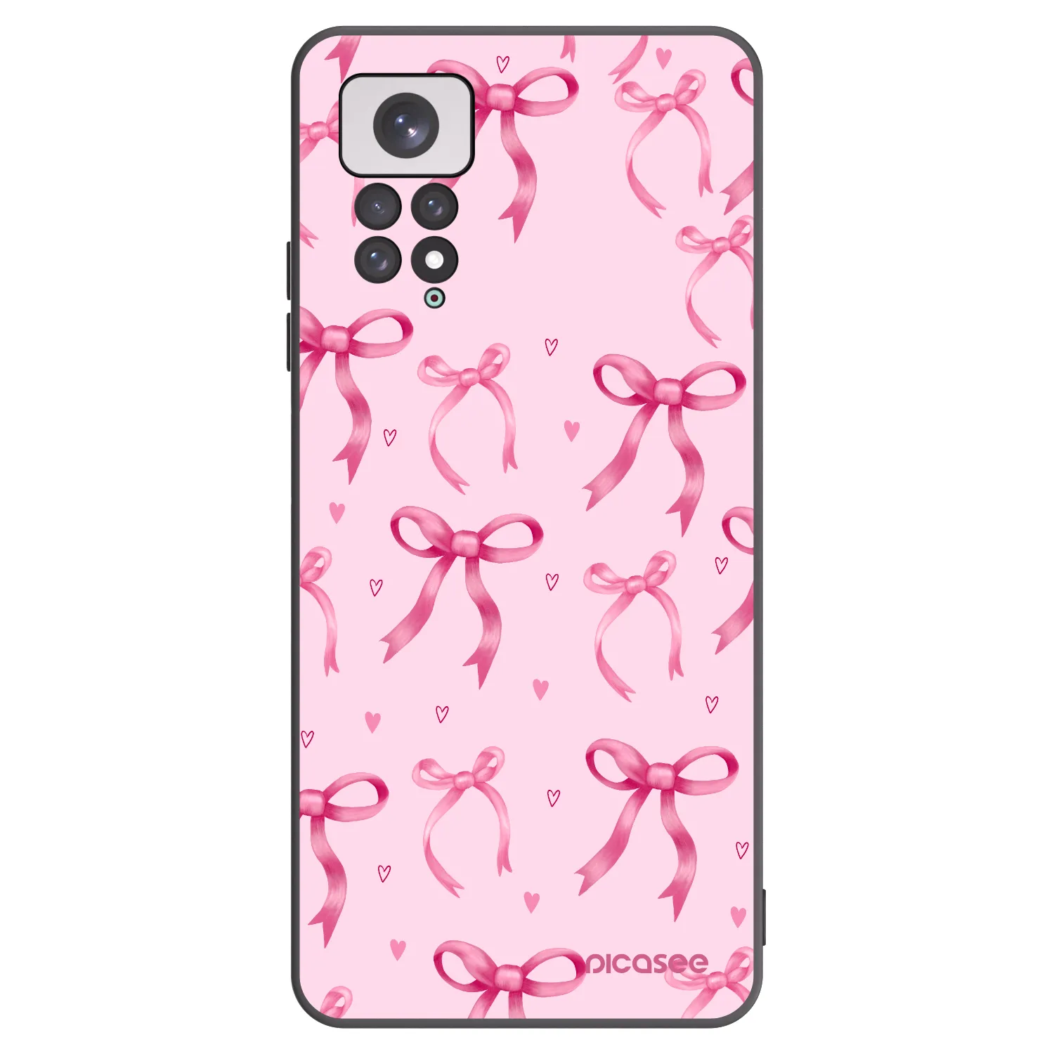 Picasee silikonový černý obal pro Xiaomi Redmi Note 11 - Bow Aesthetic