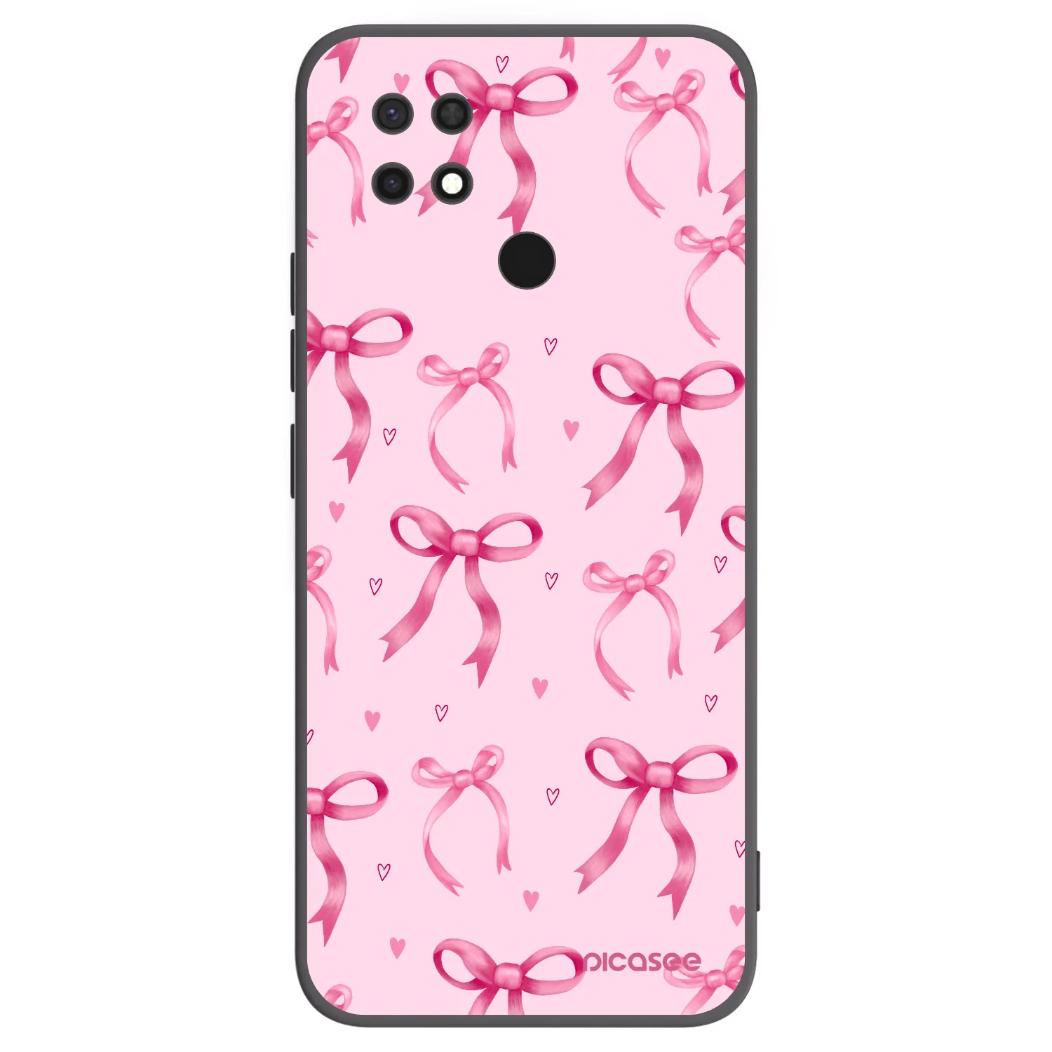 Picasee silikonový černý obal pro Xiaomi Redmi 10C - Bow Aesthetic
