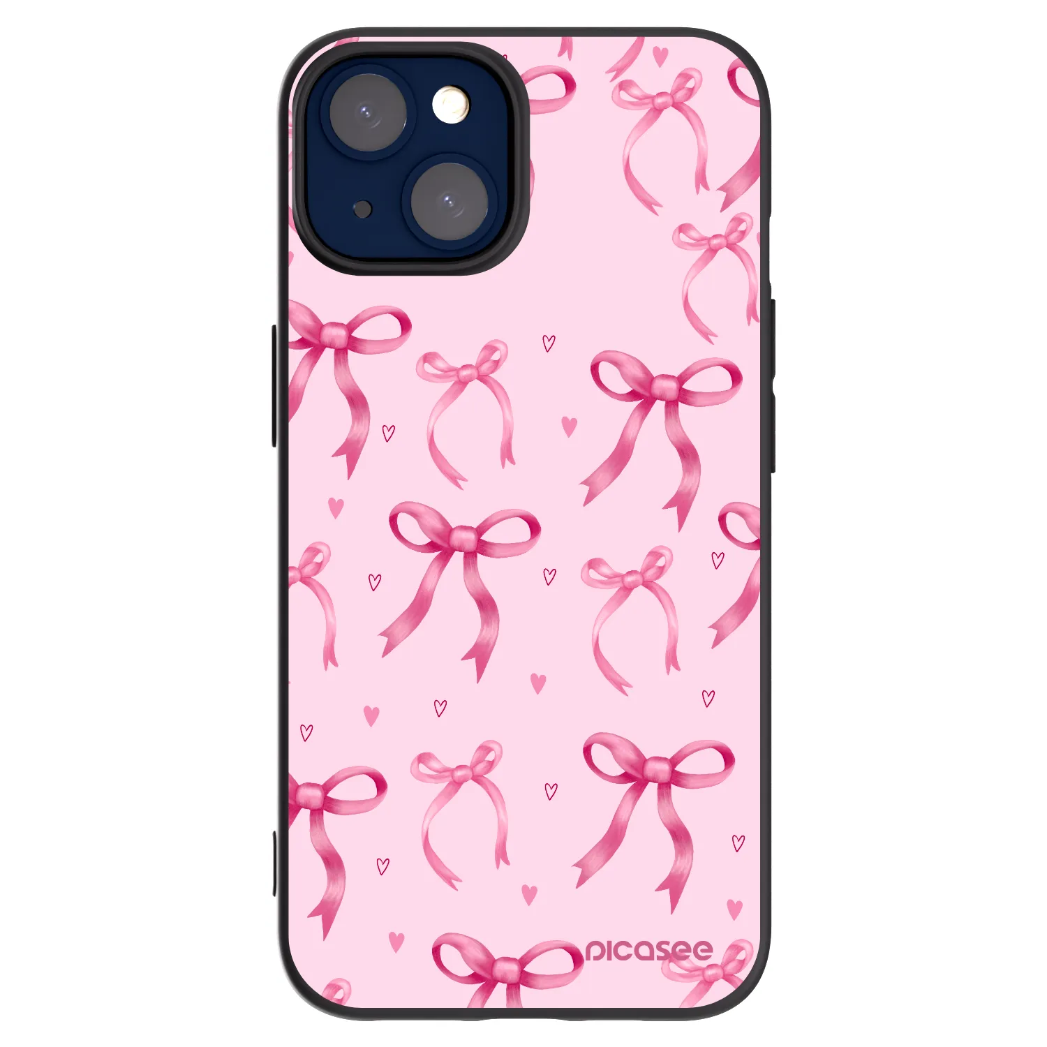 Picasee silikonový černý obal pro Apple iPhone 14 - Bow Aesthetic