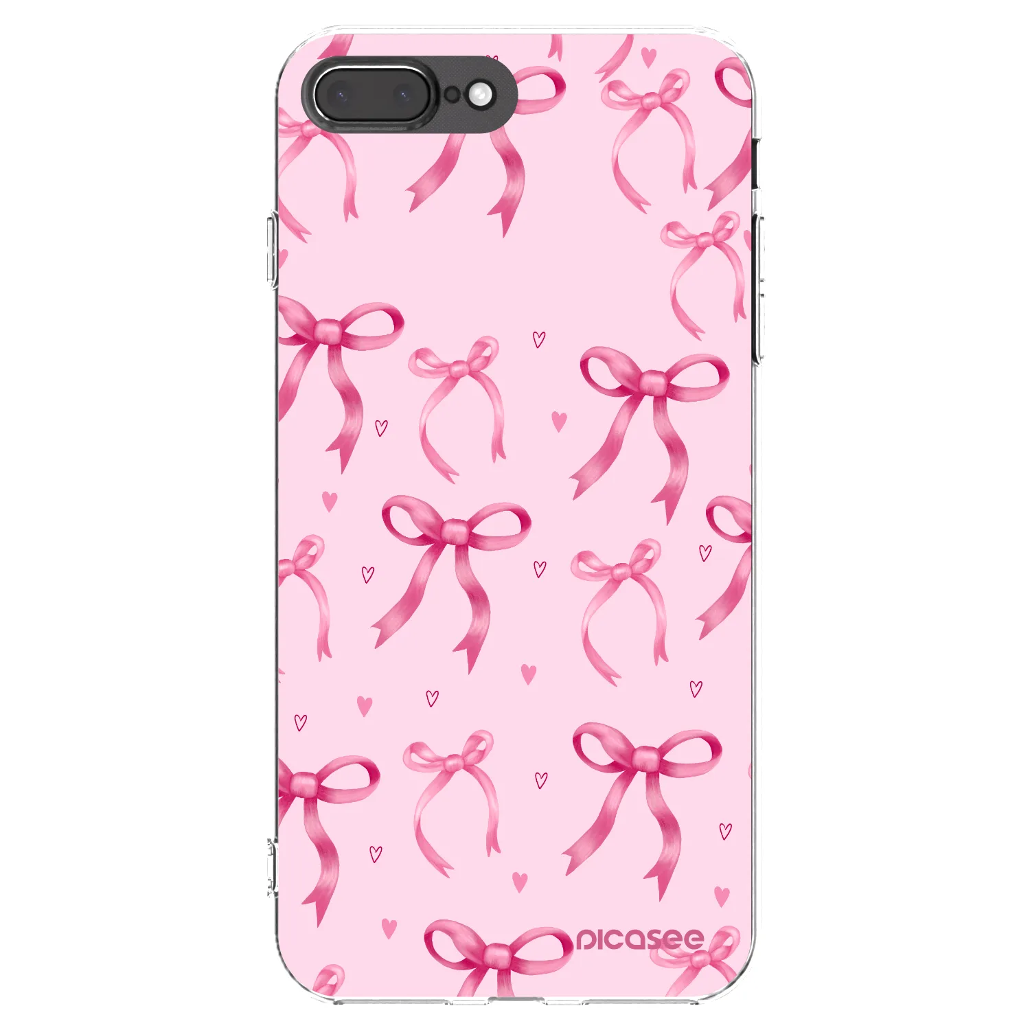 Picasee silikonový průhledný obal pro Apple iPhone 8 Plus - Bow Aesthetic