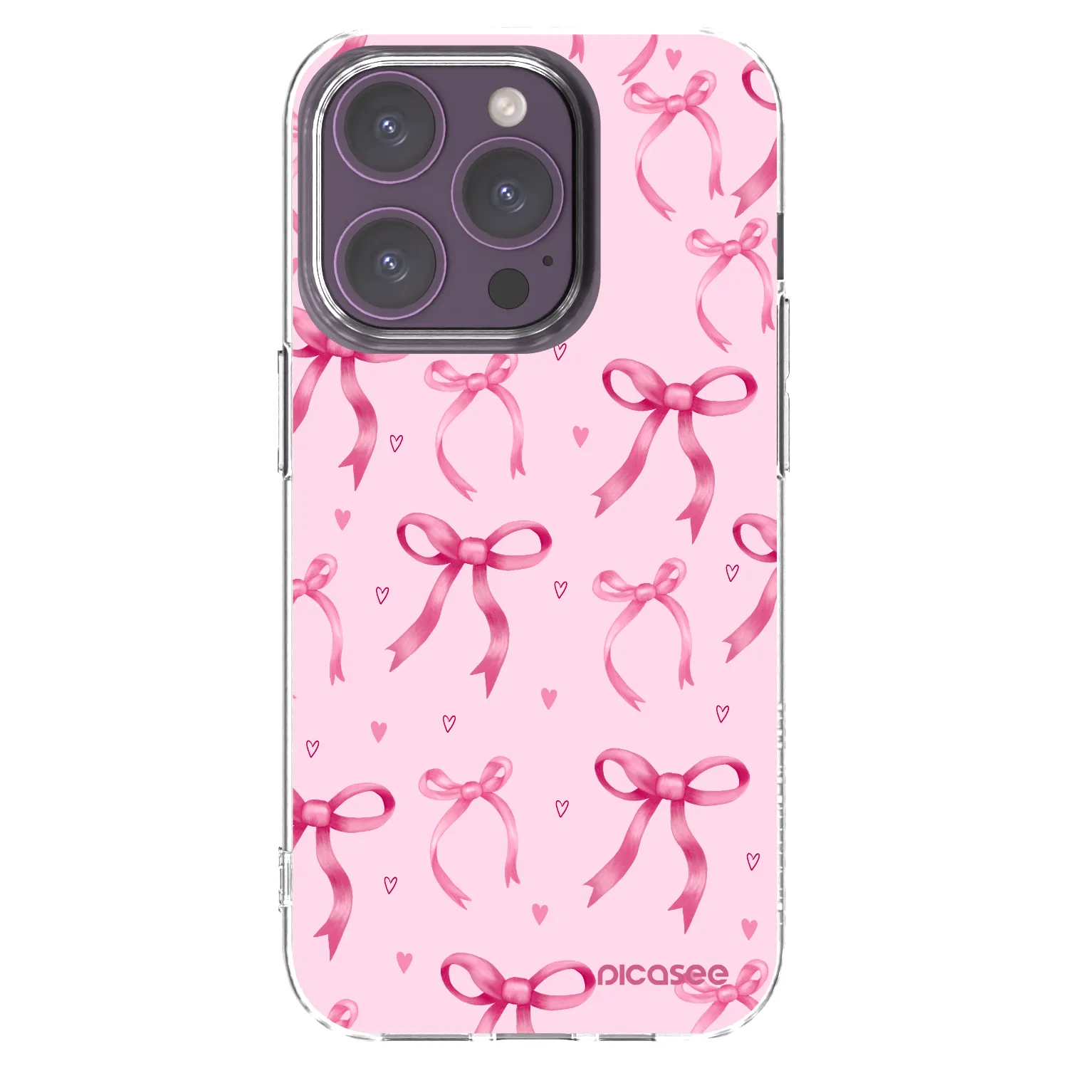 Picasee silikonový průhledný obal pro Apple iPhone 14 Pro - Bow Aesthetic