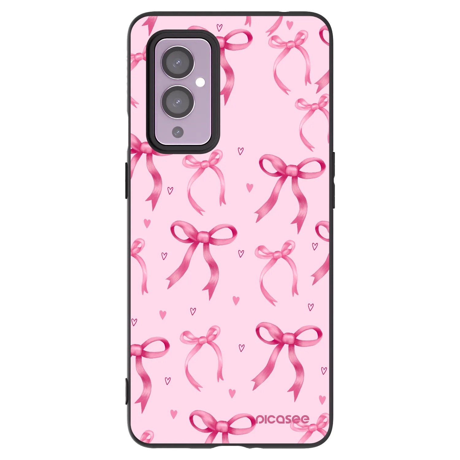 Picasee silikonový černý obal pro OnePlus 9 - Bow Aesthetic