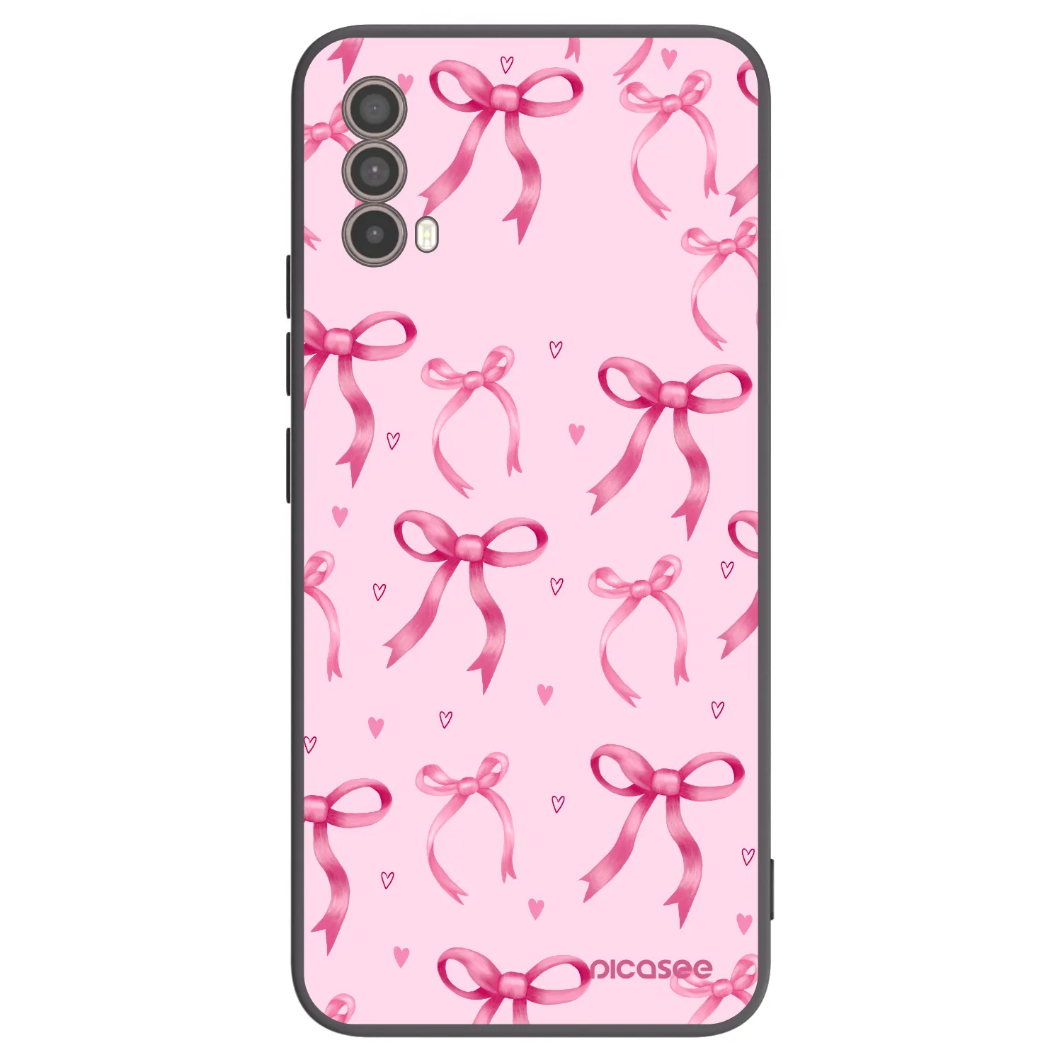Picasee silikonový černý obal pro Motorola Moto E40 - Bow Aesthetic