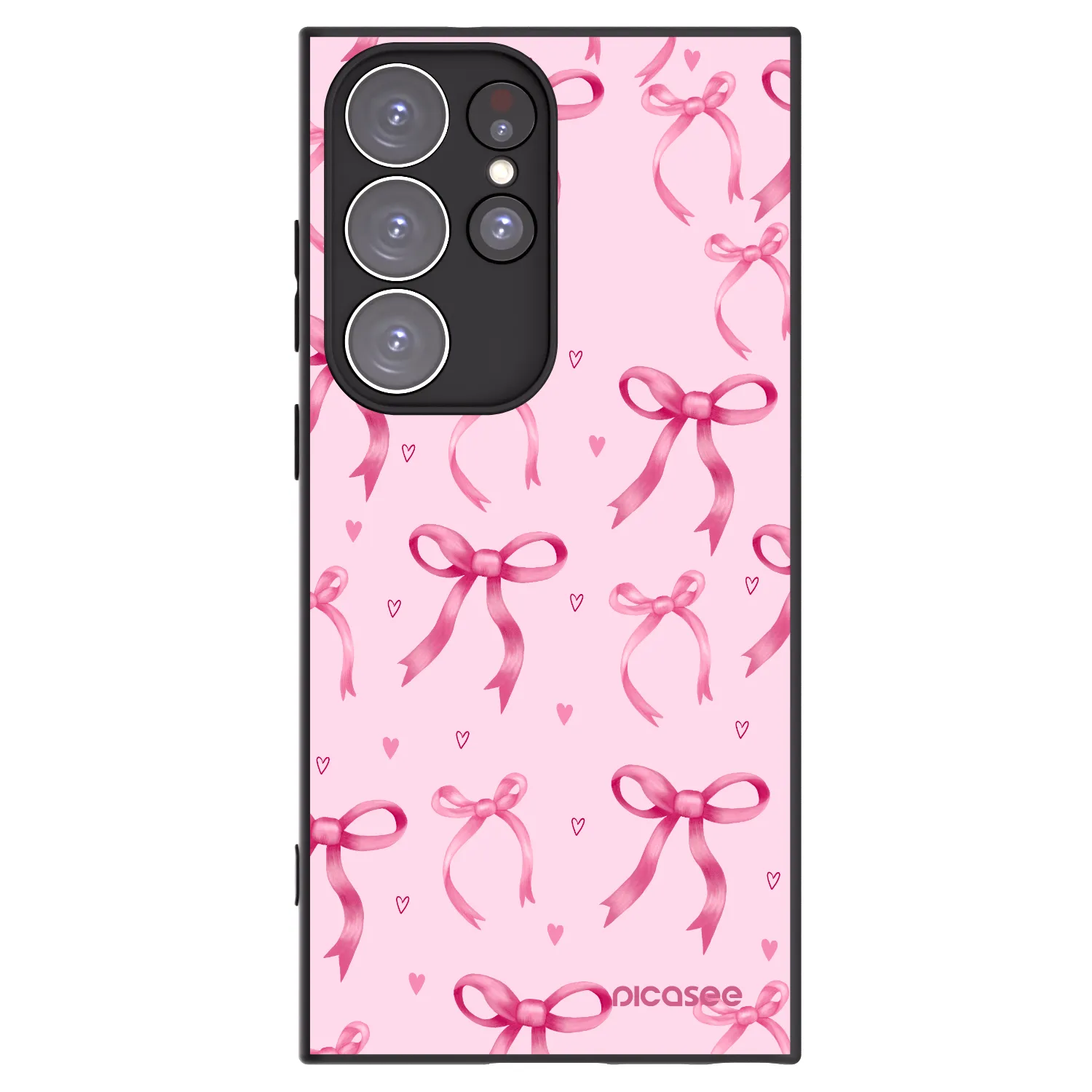 Picasee silikonový černý obal pro Samsung Galaxy S23 Ultra 5G - Bow Aesthetic