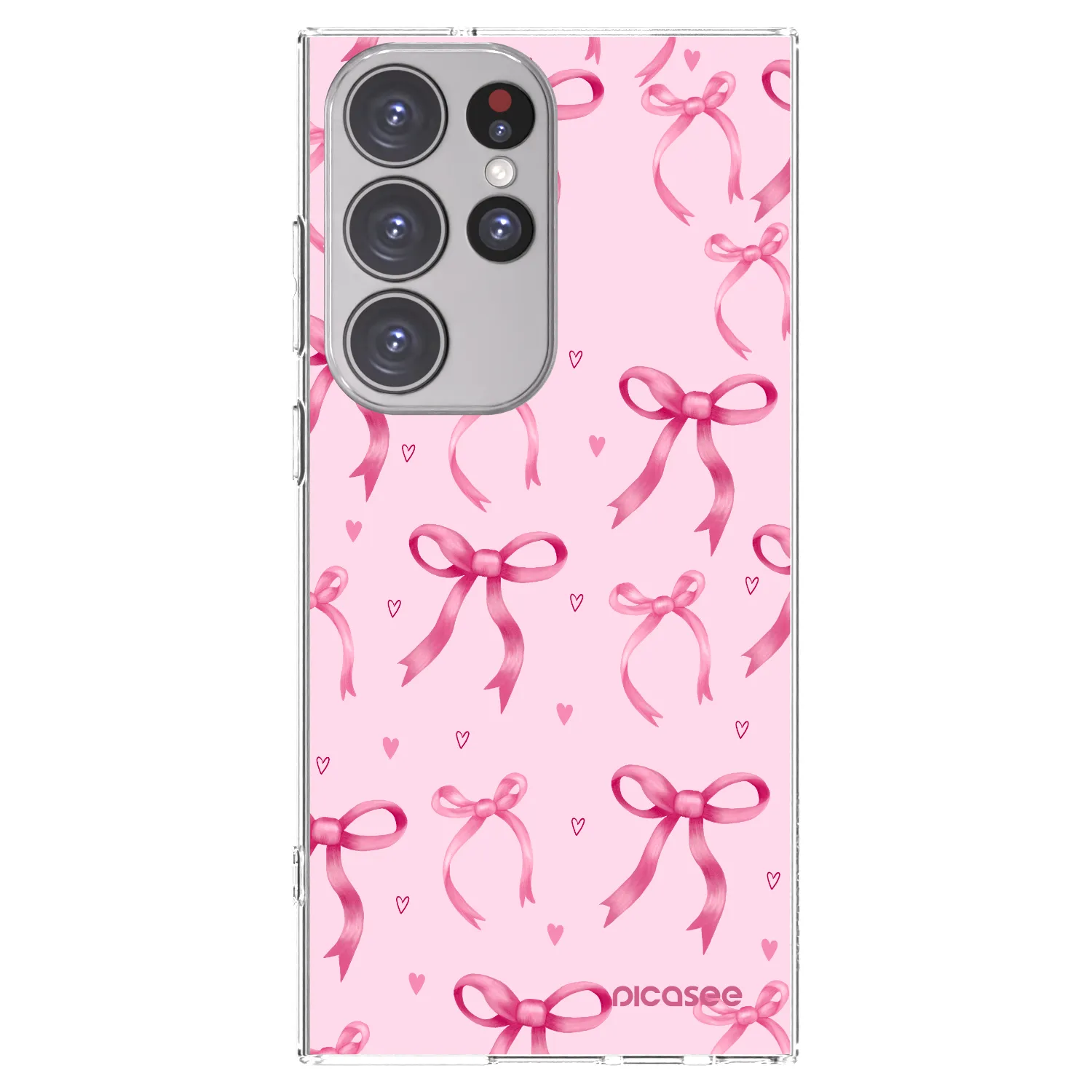 Picasee silikonový průhledný obal pro Samsung Galaxy S23 Ultra 5G - Bow Aesthetic