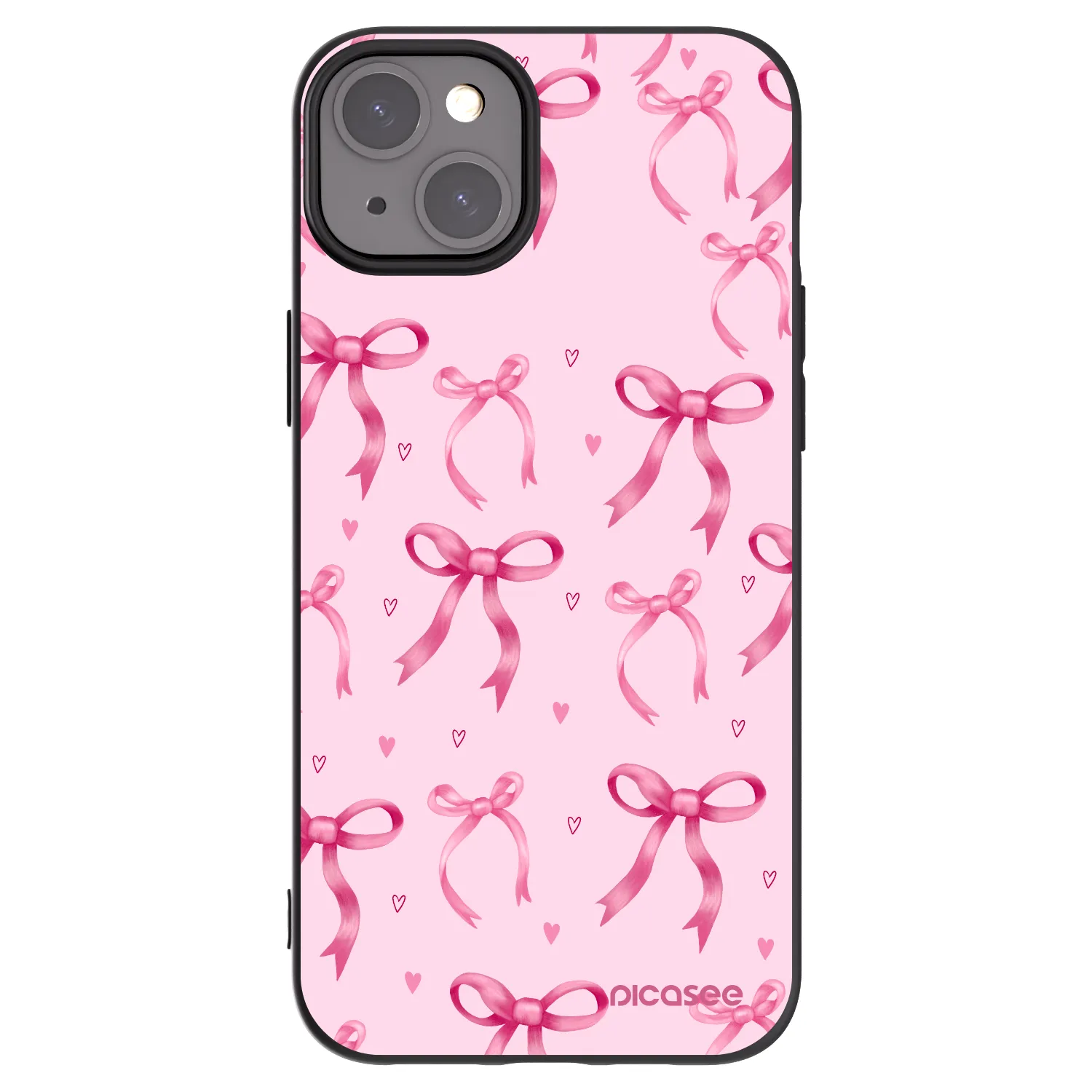 Picasee silikonový černý obal pro Apple iPhone 15 Plus - Bow Aesthetic