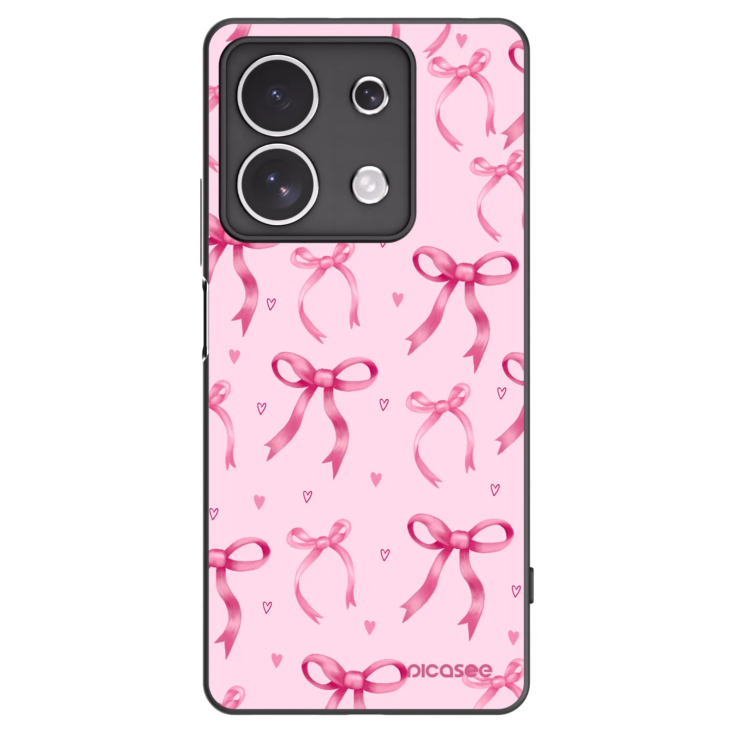 Picasee silikonový černý obal pro Xiaomi Redmi Note 13 4G - Bow Aesthetic