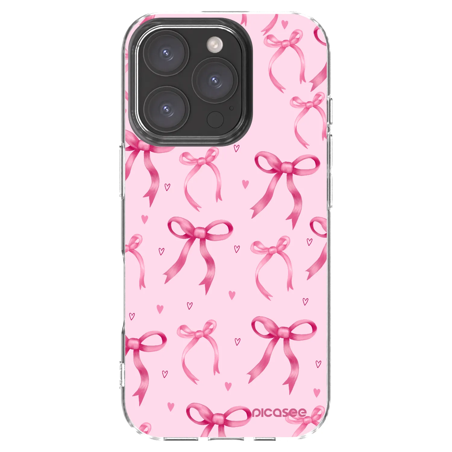 Picasee silikonový průhledný obal pro Apple iPhone 16 Pro - Bow Aesthetic