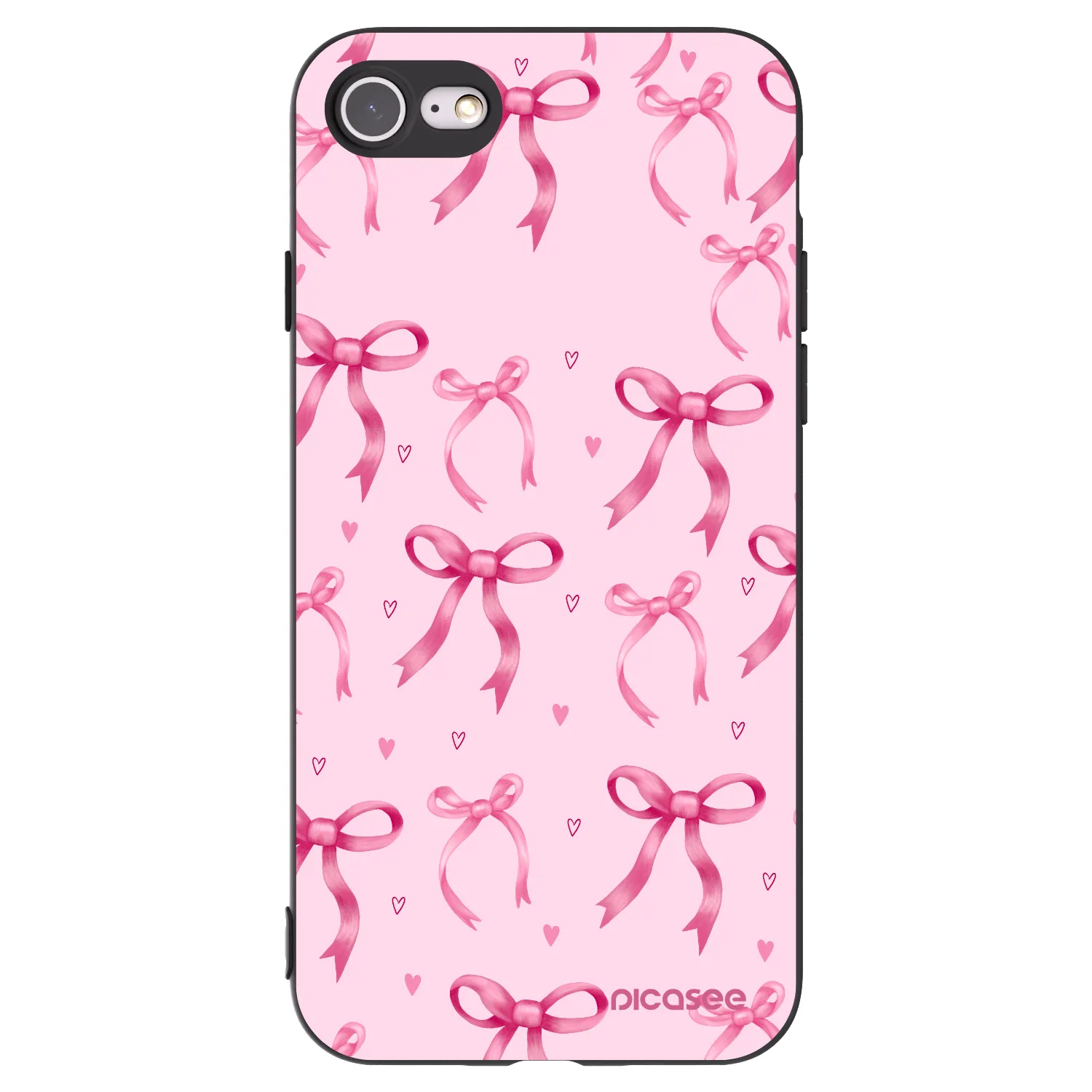 Picasee silikonový černý obal pro Apple iPhone 8 - Bow Aesthetic