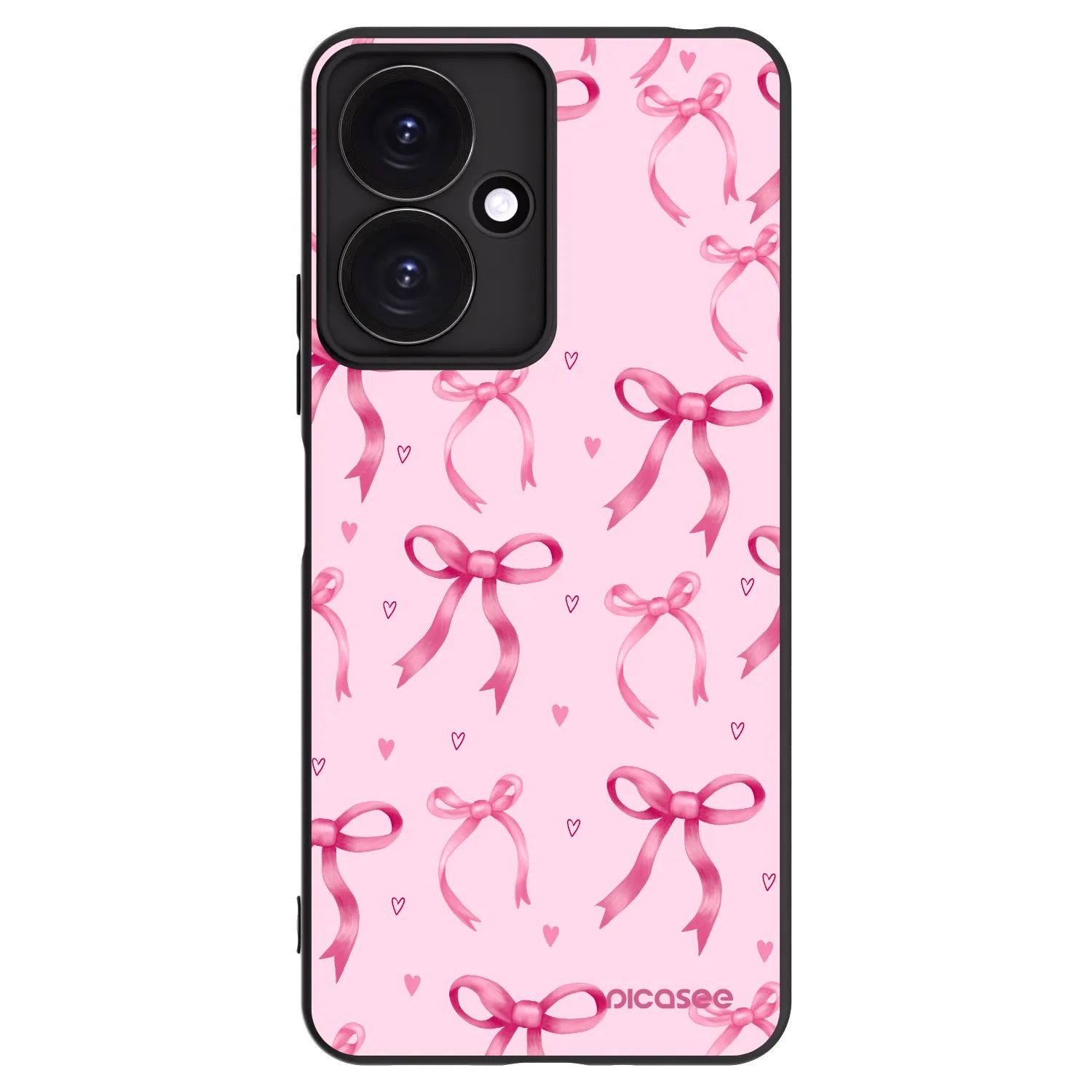 Picasee silikonový černý obal pro Xiaomi Redmi 13C 5G - Bow Aesthetic