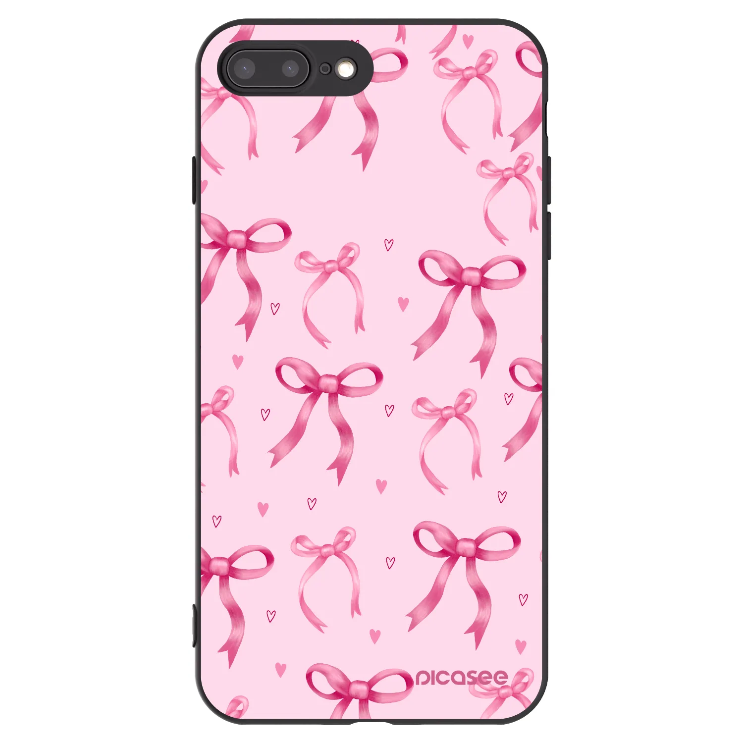 Picasee silikonový černý obal pro Apple iPhone 7 Plus - Bow Aesthetic