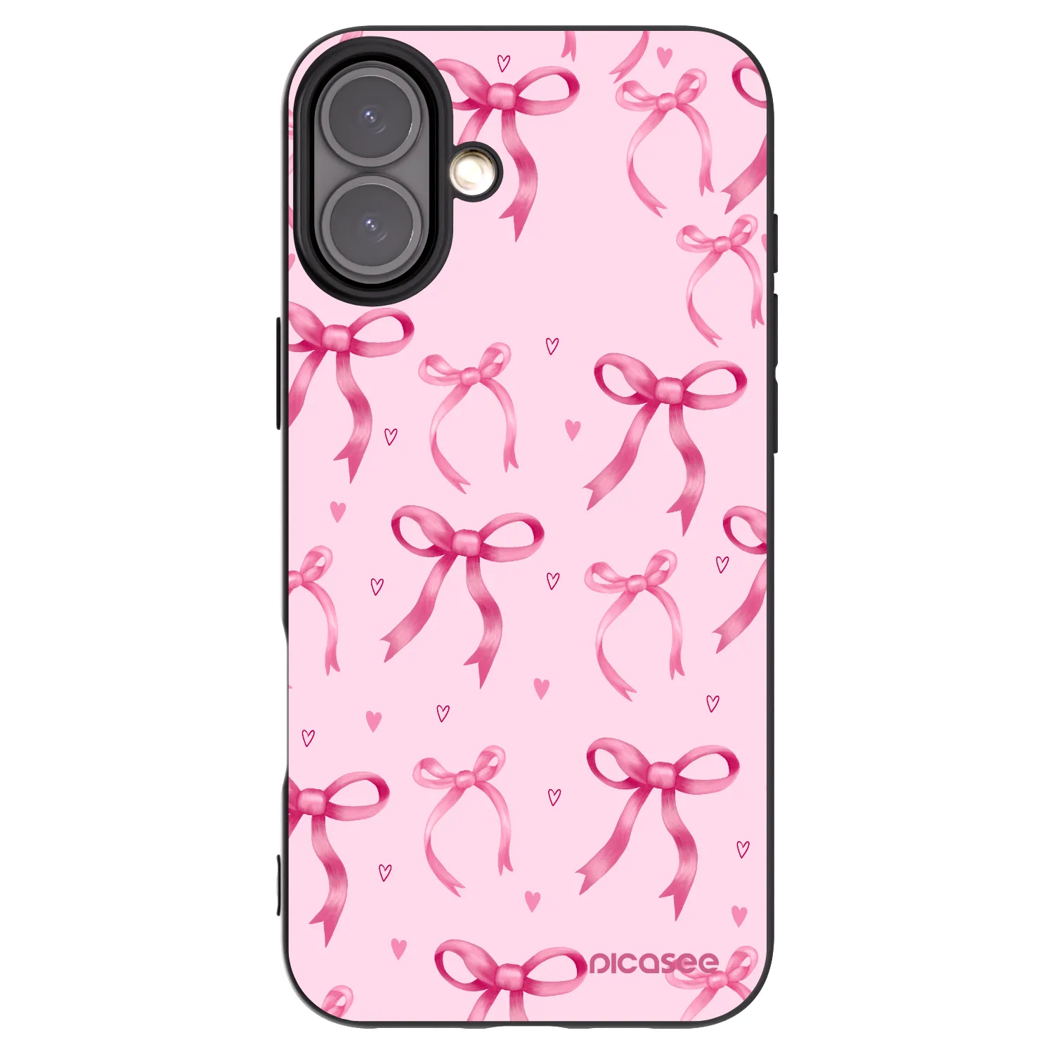 Picasee silikonový černý obal pro Apple iPhone 16 Plus - Bow Aesthetic