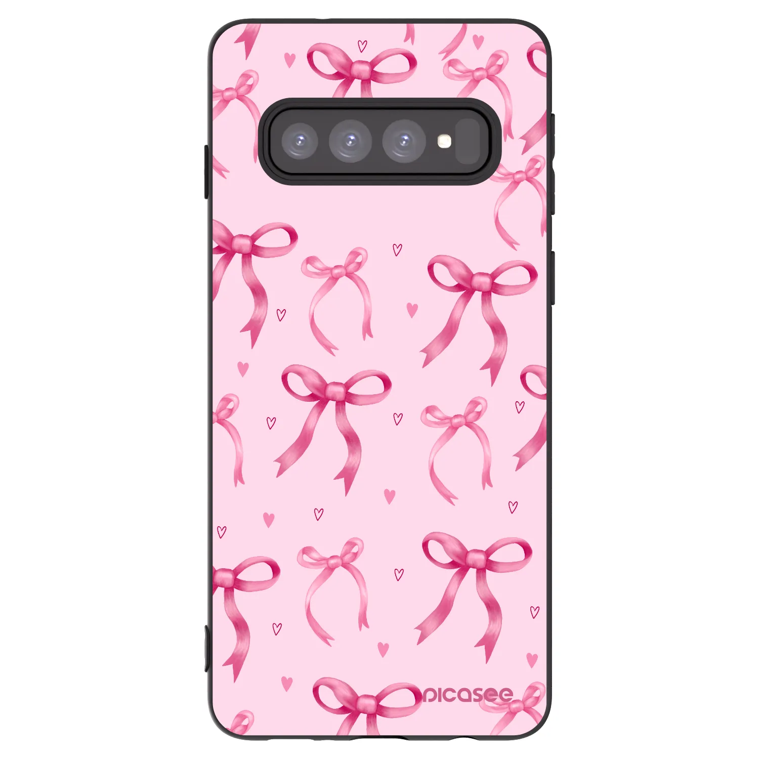 Picasee silikonový černý obal pro Samsung Galaxy S10 G973 - Bow Aesthetic
