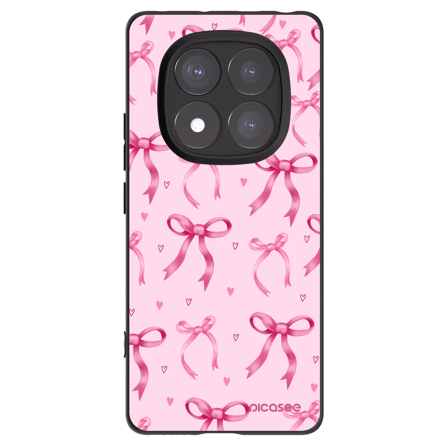 Picasee silikonový černý obal pro Xiaomi Redmi Note 14 Pro 5G - Bow Aesthetic