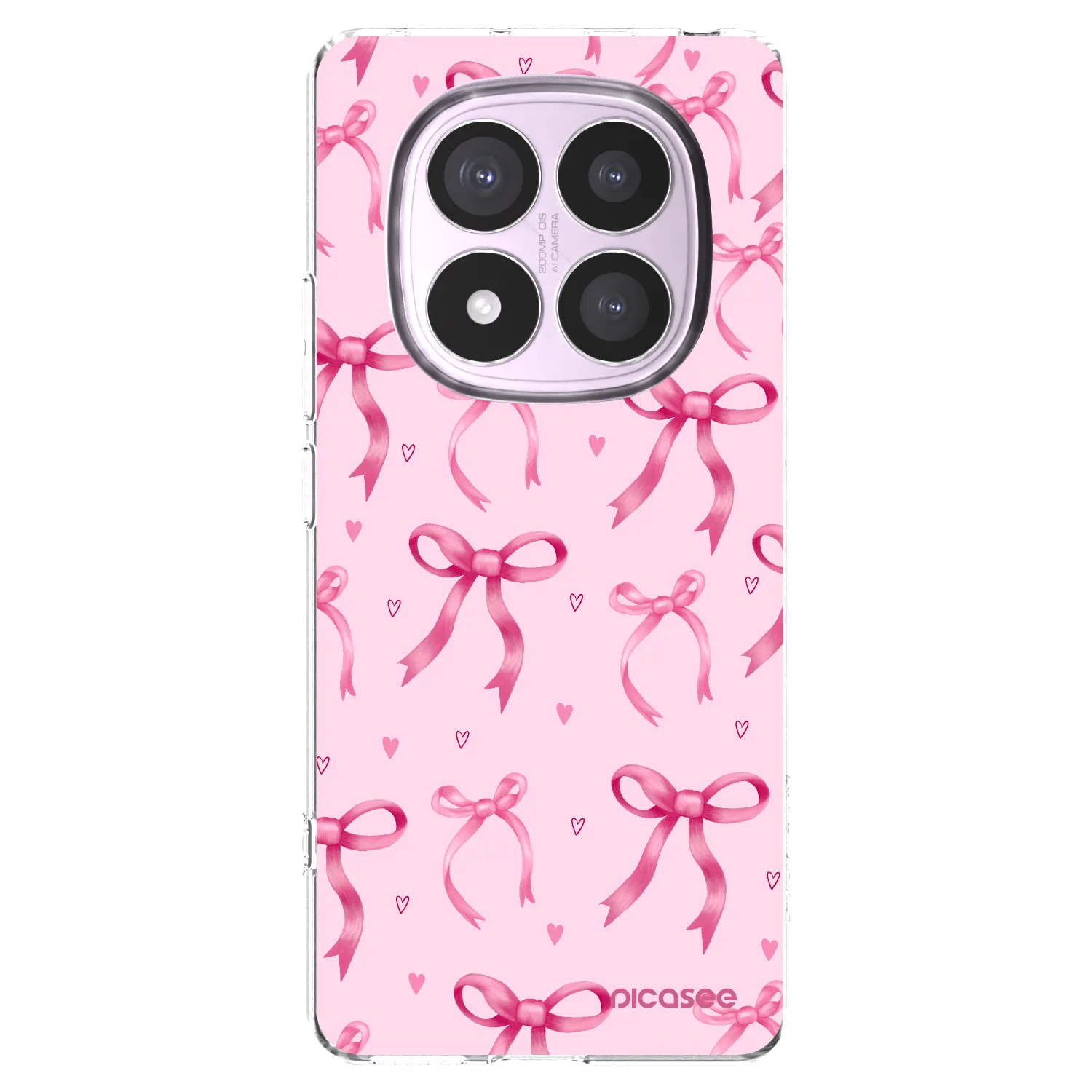 Picasee silikonový průhledný obal pro Xiaomi Redmi Note 14 Pro 5G - Bow Aesthetic