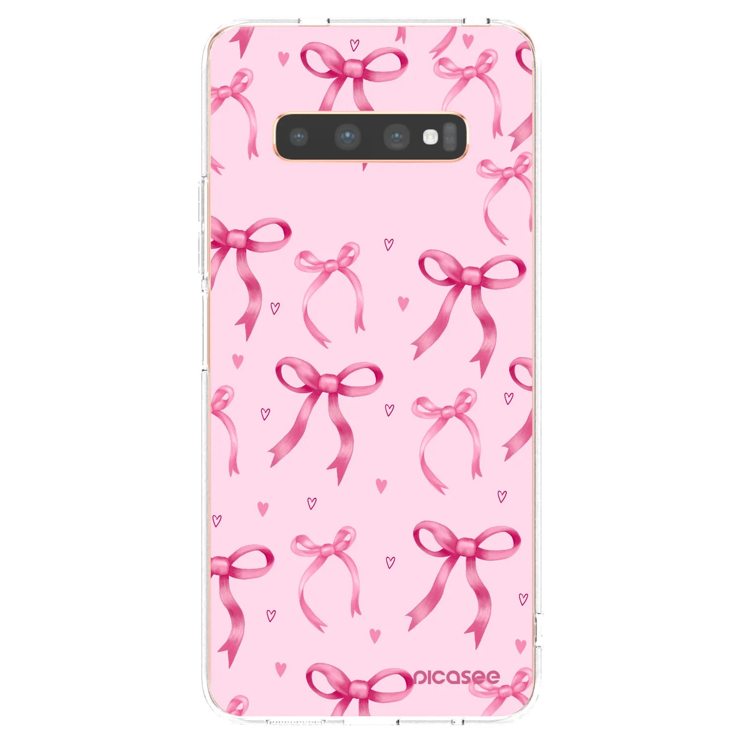 Picasee silikonový průhledný obal pro Samsung Galaxy S10 Plus G975 - Bow Aesthetic