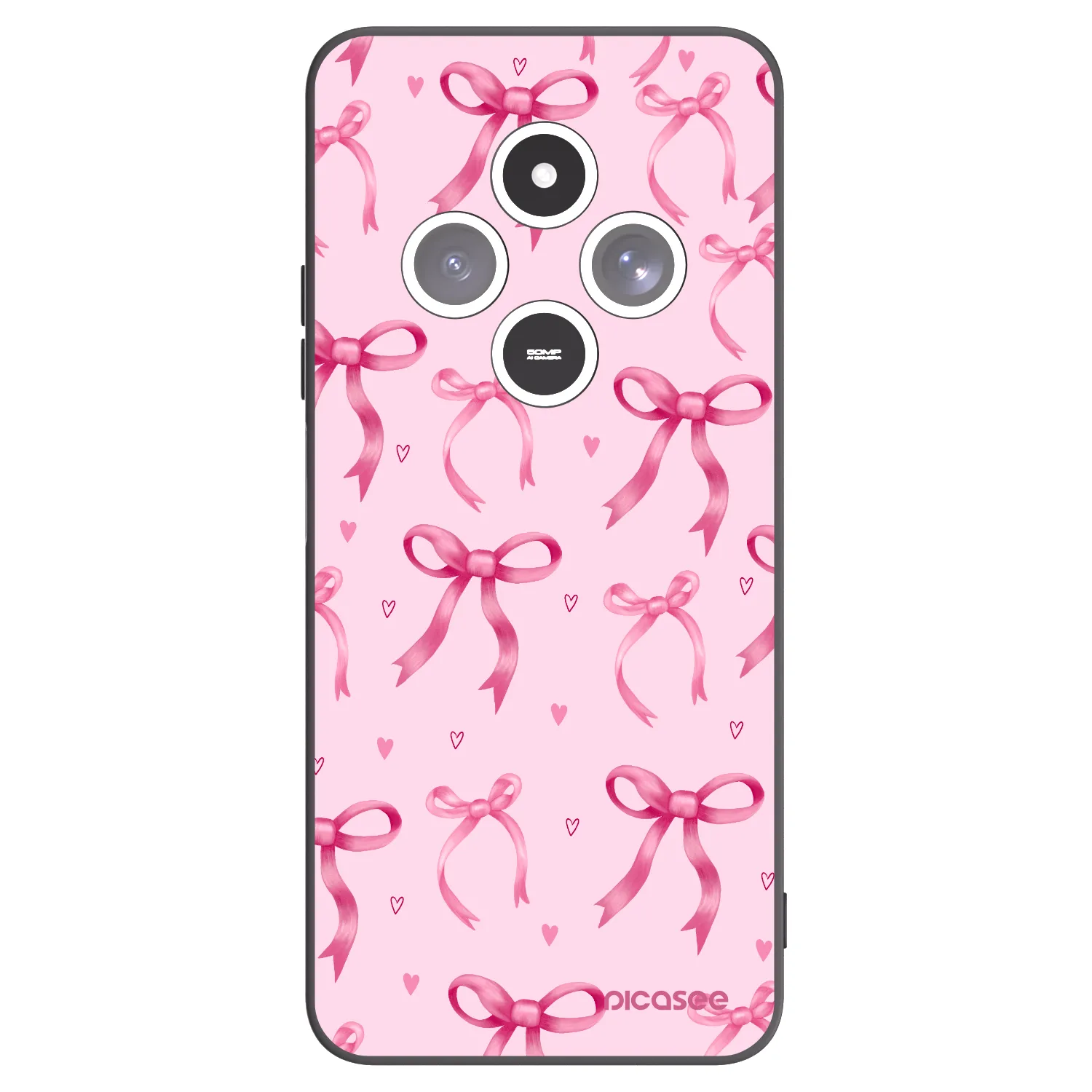 Picasee silikonový černý obal pro Xiaomi Redmi 14C - Bow Aesthetic
