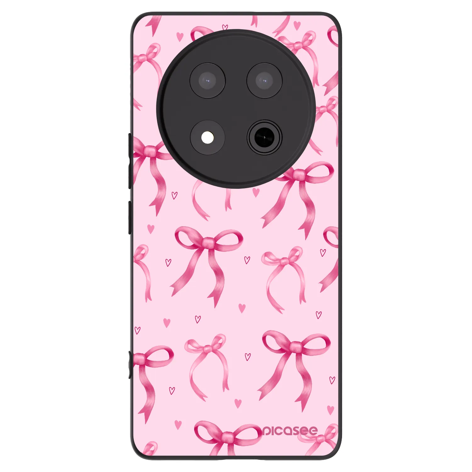 Picasee silikonový černý obal pro Honor Magic7 Lite 5G - Bow Aesthetic