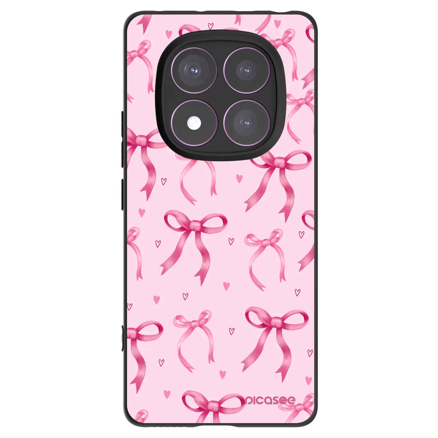 Picasee silikonový černý obal pro Xiaomi Redmi Note 14 Pro 4G - Bow Aesthetic