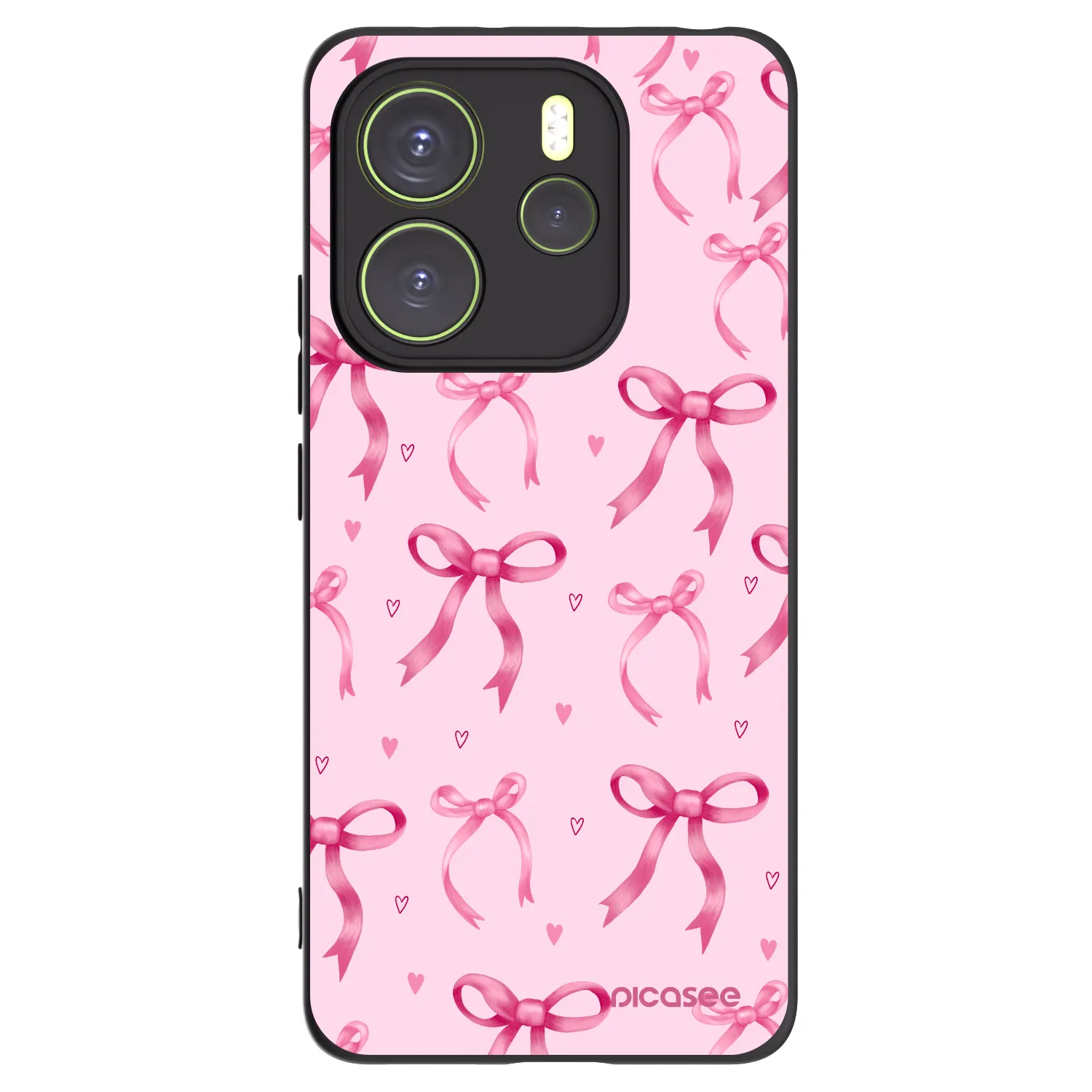 Picasee silikonový černý obal pro Xiaomi Redmi Note 14 4G - Bow Aesthetic