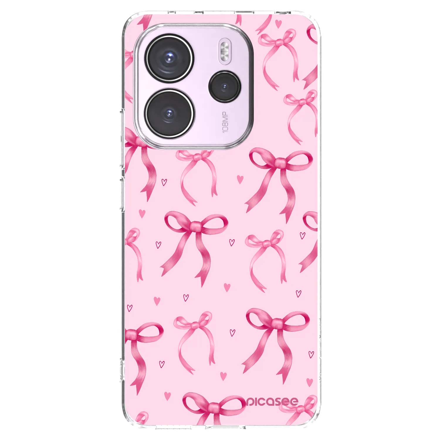 Picasee silikonový průhledný obal pro Xiaomi Redmi Note 14 4G - Bow Aesthetic