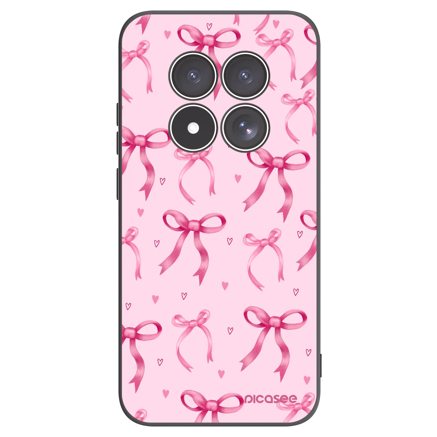 Picasee silikonový černý obal pro Xiaomi Redmi Note 15 Pro 5G - Bow Aesthetic