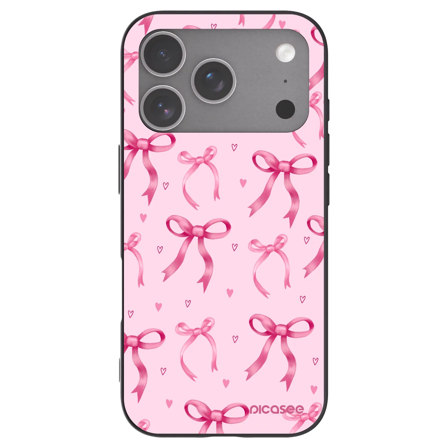 Picasee silikonový černý obal pro Apple iPhone 18 Pro - Bow Aesthetic