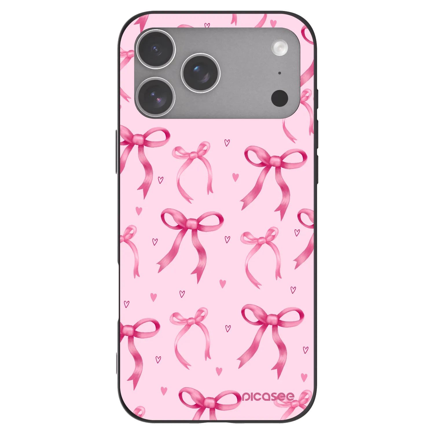 Picasee silikonový černý obal pro Apple iPhone 18 Pro Max - Bow Aesthetic
