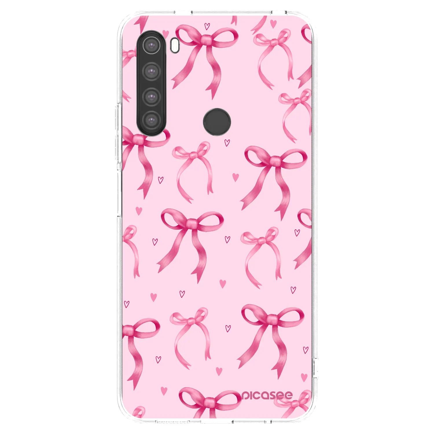 Picasee silikonový průhledný obal pro Xiaomi Redmi Note 8 - Bow Aesthetic