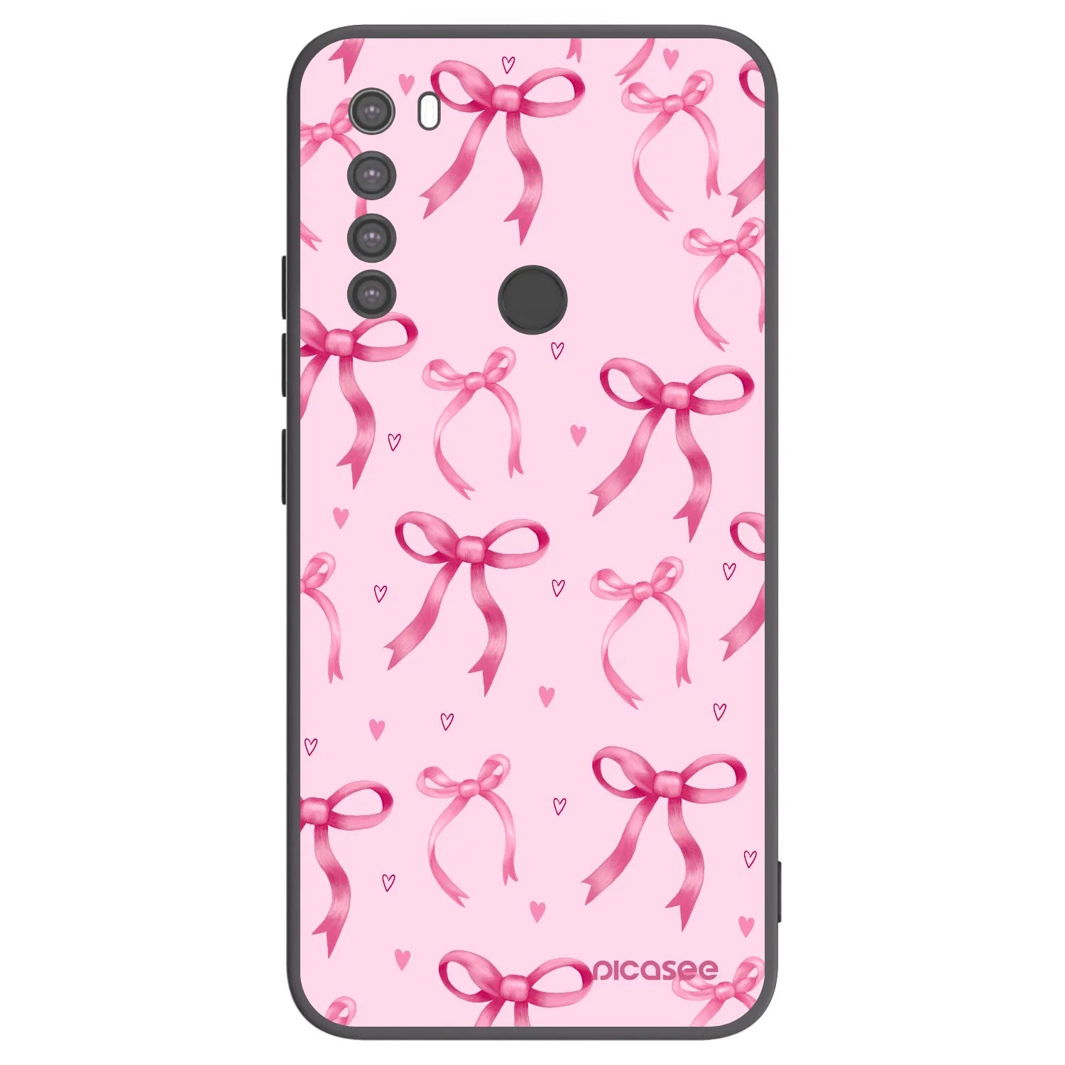 Picasee silikonový černý obal pro Xiaomi Redmi Note 8 - Bow Aesthetic