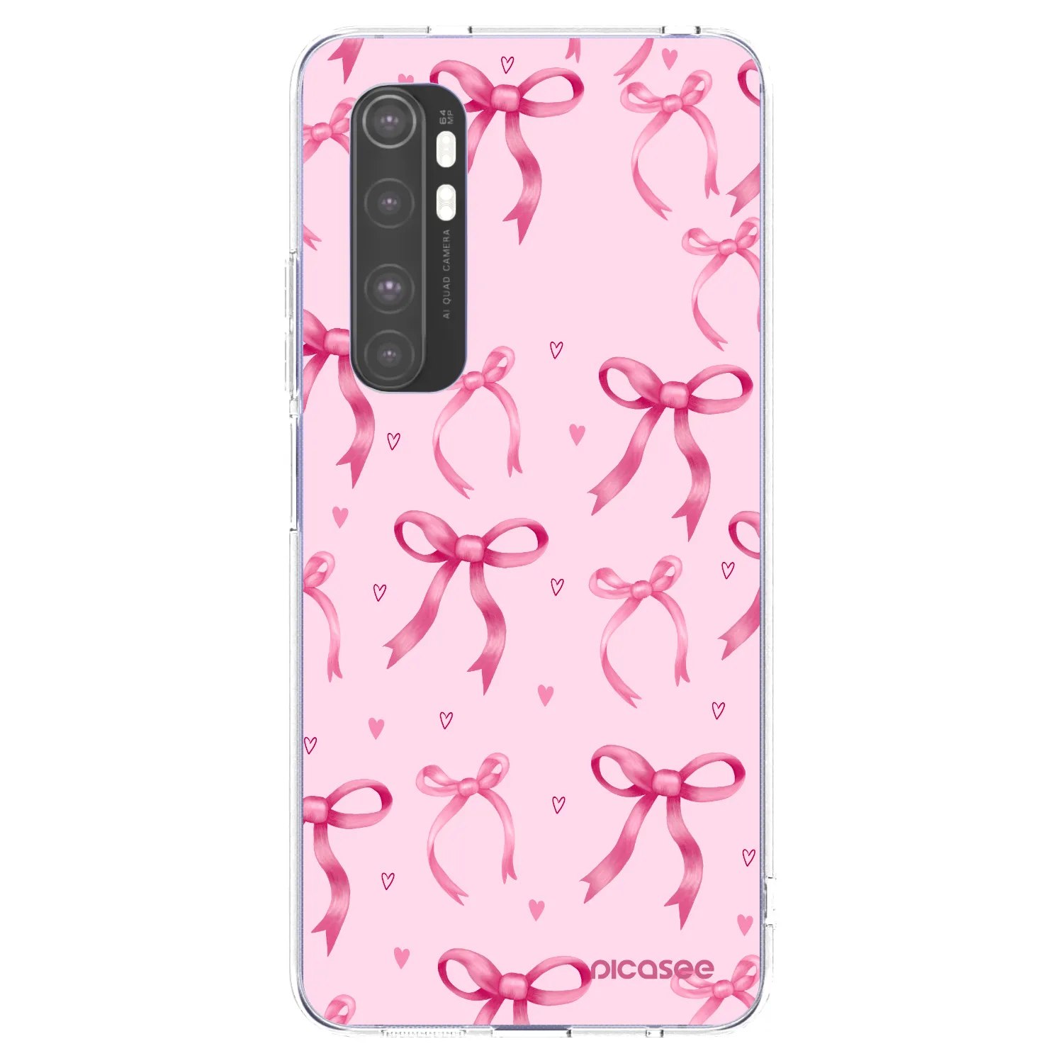 Picasee silikonový průhledný obal pro Xiaomi Mi Note 10 Lite - Bow Aesthetic