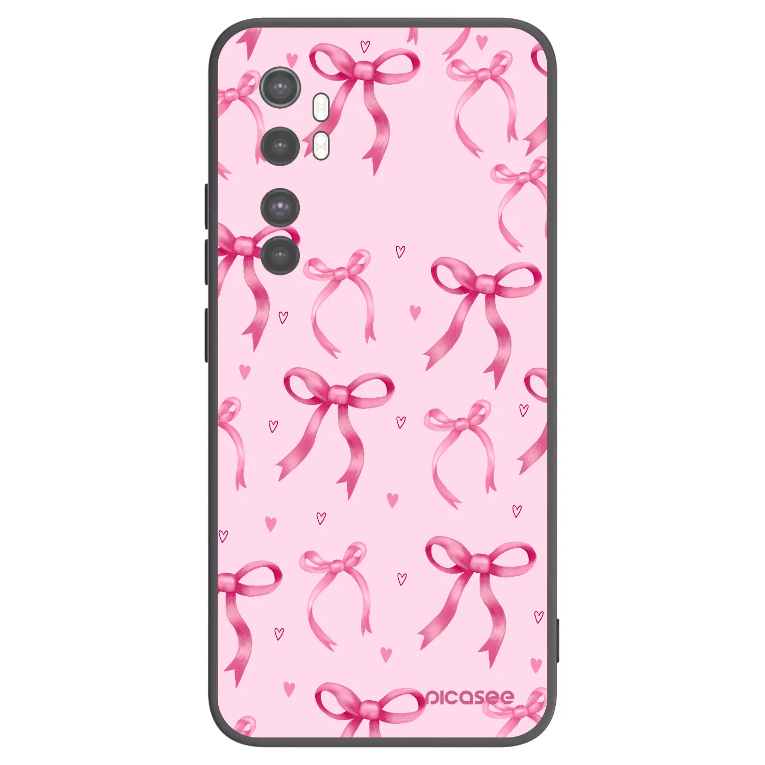 Picasee silikonový černý obal pro Xiaomi Mi Note 10 Lite - Bow Aesthetic