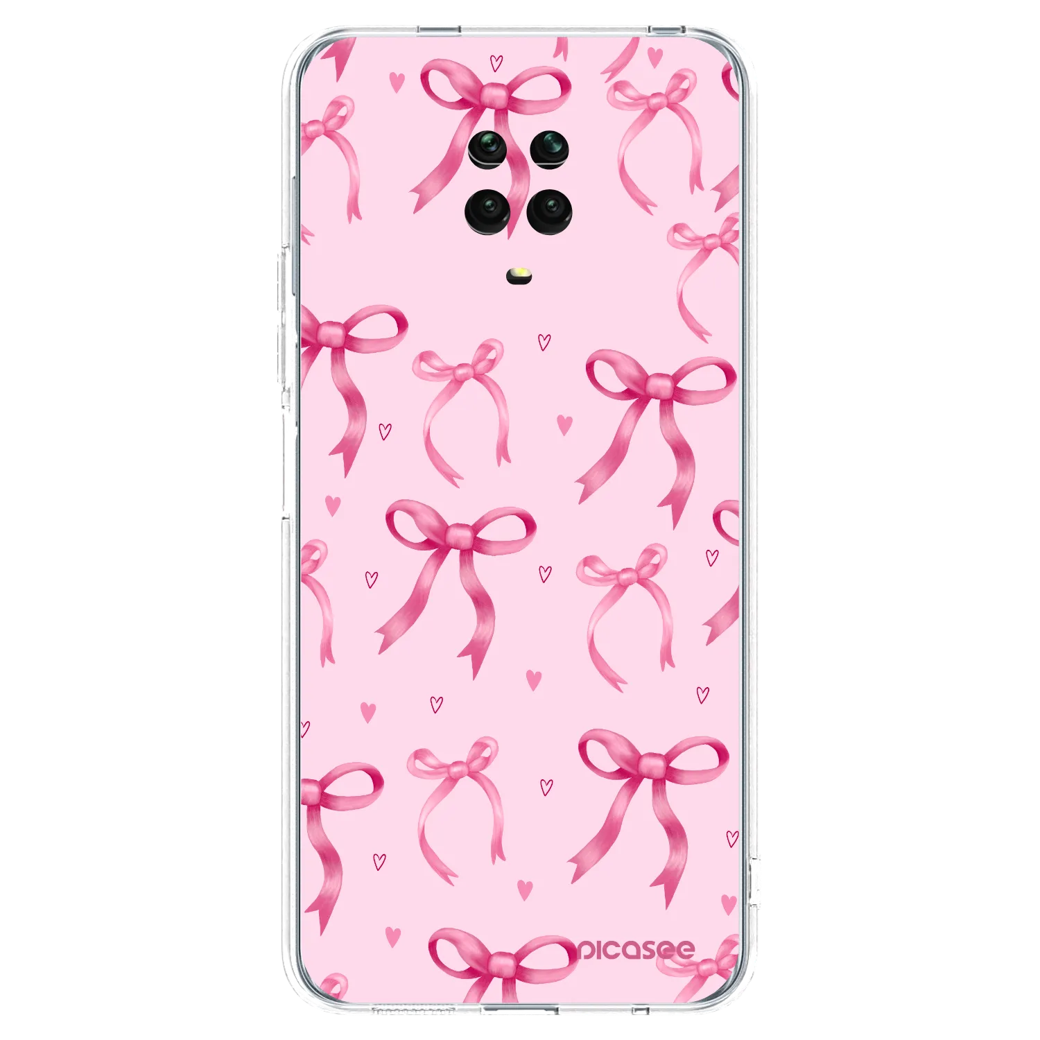 Picasee silikonový průhledný obal pro Xiaomi Redmi Note 9S - Bow Aesthetic