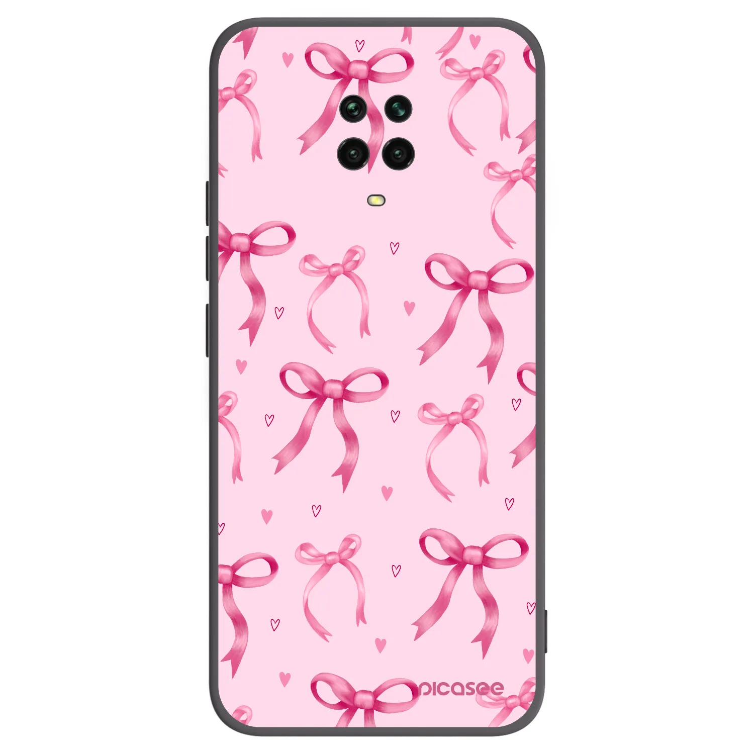 Picasee silikonový černý obal pro Xiaomi Redmi Note 9S - Bow Aesthetic