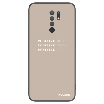 Picasee silikonový černý obal pro Xiaomi Redmi 9 - Positive Vibes