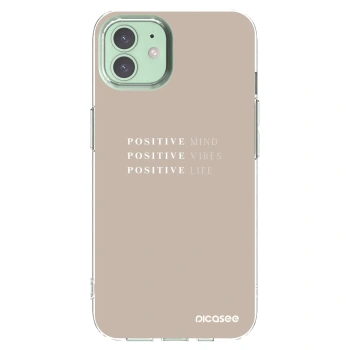 Picasee silikonový průhledný obal pro Apple iPhone 12 - Positive Vibes