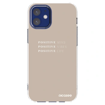 Picasee silikonový průhledný obal pro Apple iPhone 12 mini - Positive Vibes