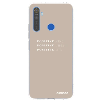 Picasee silikonový průhledný obal pro Realme 5 - Positive Vibes