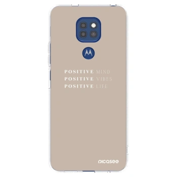 Picasee silikonový průhledný obal pro Motorola Moto G9 Play - Positive Vibes
