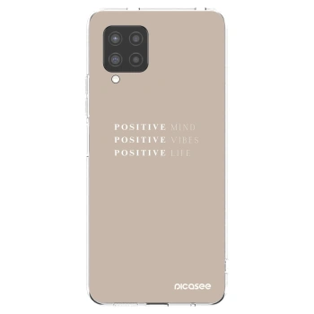 Picasee silikonový průhledný obal pro Samsung Galaxy A42 A426B - Positive Vibes